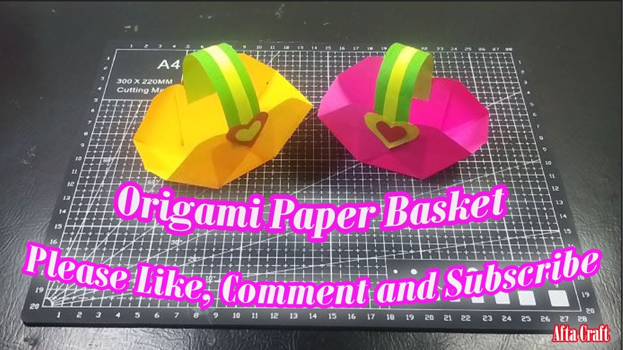 How To Make Origami Paper Basket Afta Craft YouTube