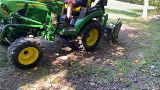 John Deere 2025r & JD 550 Tiller Destroy Garden
