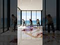 Luxury Epoxy Marble Floor Makeover | Pearl White, Burgundy & Gold | Mirror Gloss 3D Floor#shorts