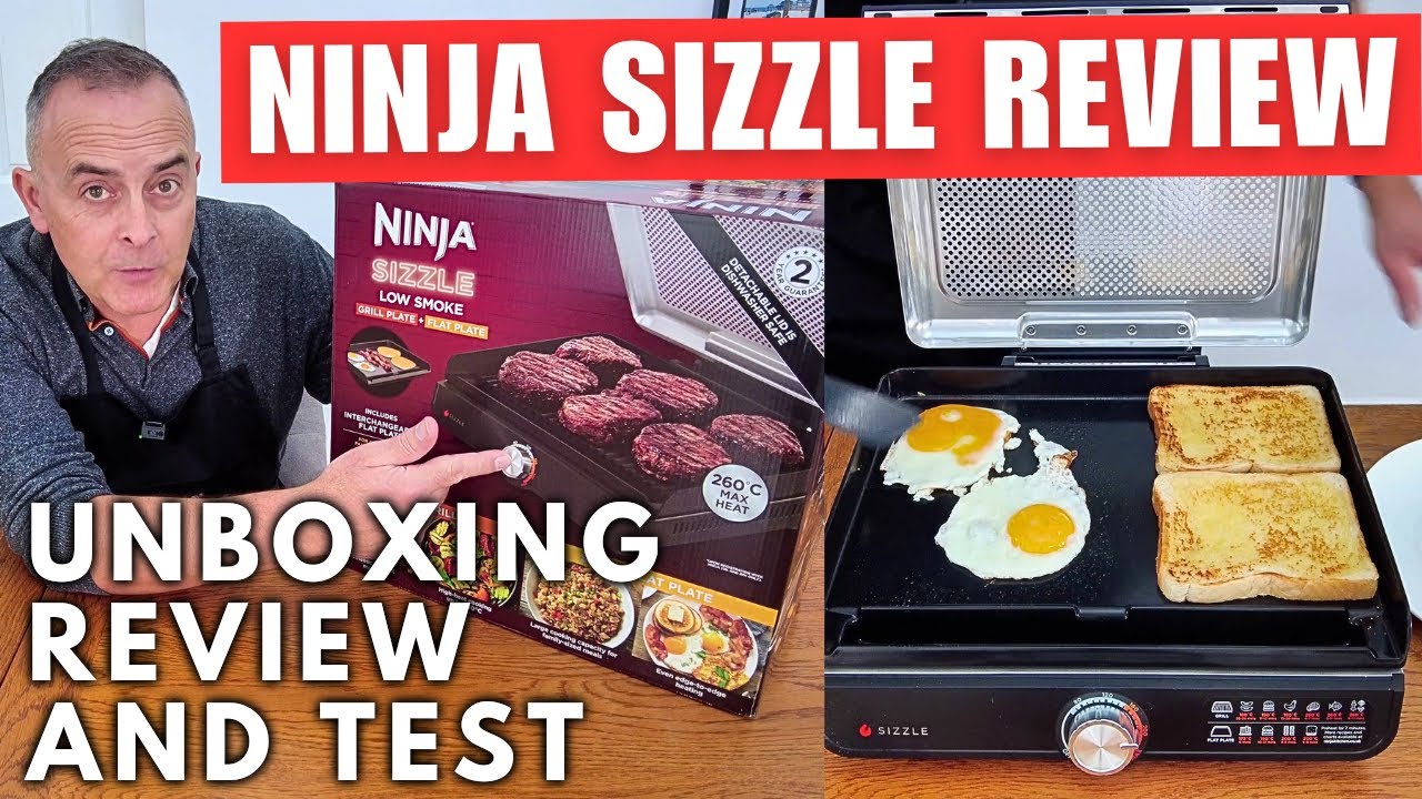 Ninja Sizzle Grill and Griddle Unboxing Test and Review cooking