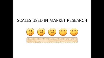Scales used in market research