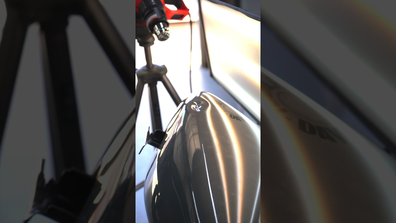 Crazy Tank Dent | Motorcycle Tank Repaired with PDR #shorts #pdr