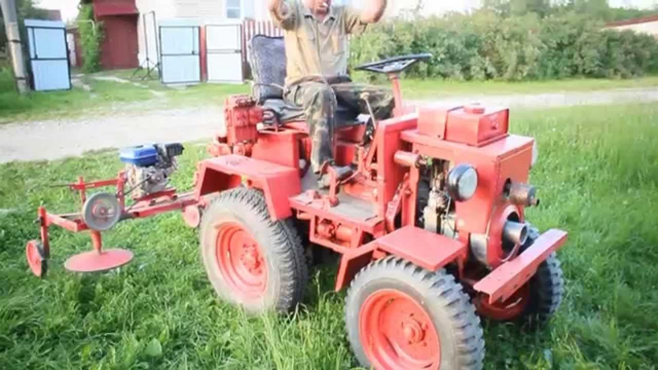 роторная косилка Бухмирова на тракторе. испытание. - YouTube