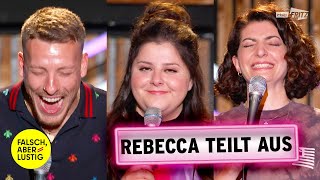 Thumbnail for Rebecca Pap legt sich mit Felix Lobrecht an | falsch, aber lustig | Filiz Tasdan, Moritz Neumeier