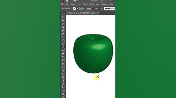 Green Apple Vector Art in Illustrator 🍏 | Easy Gradient Tutorial #adobeillustrator #illustratortips
