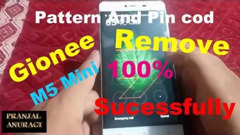 Hard Reset Pattern Lock GiONEE M5 Mini