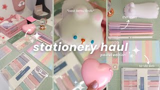 pastel stationery haul  Temu gems  aesthetic highlighters, kawaii pens, school supplies and more