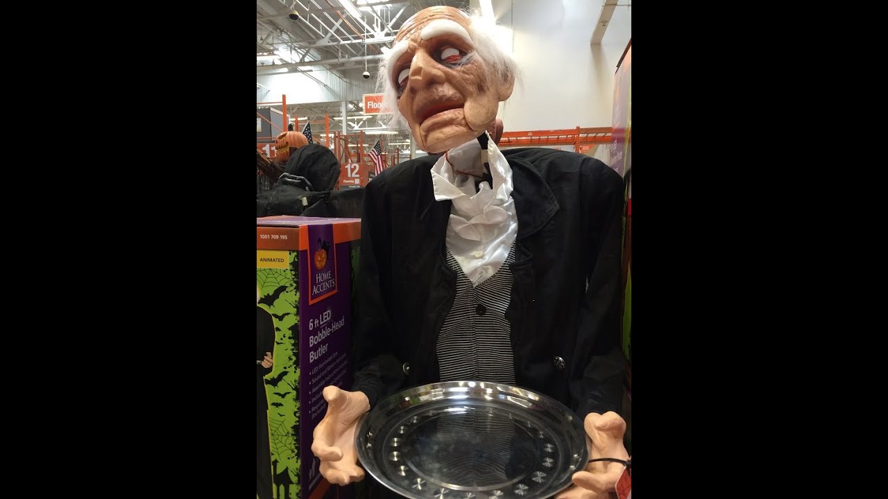 Creepy Butler With Candy Dish at Home Depot Halloween 