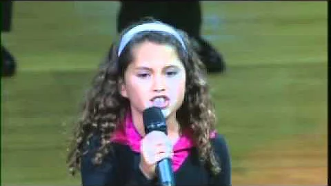 9 Year Old with AMAZING VOICE Sings National Anthe...