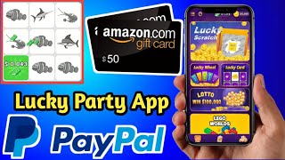 How To Make Free PayPal Money 2020 | Earn Amazon gift card | Lucky party - Scratch To Win screenshot 5