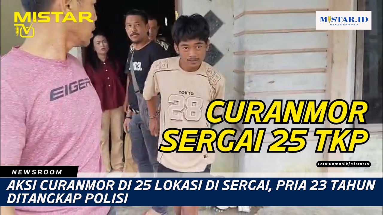 Aksi Curanmor di 25 Lokasi di Sergai, Pria 23 Tahun Ditangkap Polisi