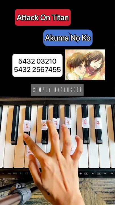 Attack On Titan - Akuma No Ko🔥 | Ai Higuchi (Easy Piano Tutorial) #anime #shorts #youtubeshorts