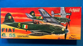 Artiplast 1968 Fiat G.55 Centauro Vintage Model Airplane Kit Review Unboxing 