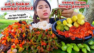 EAT VEGETABLES, OSENG FLOWER GENJER, GRILLED FISH WITH CHILI SAMBAL, RAW LALAPAN JENGKOL MIXED PETE