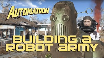 Fallout 4 Survival | Building a Robot Army from Scratch (Automatron) Brain Dead!
