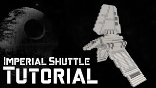Minecraft Lambda-class T-4a Imperial Shuttle Tutorial (Flying Version) [Star Wars]