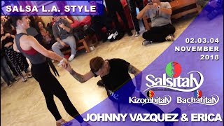 JOHNNY VAZQUEZ & ERICA [Salsa L.A. Style] ✦ Salsitaly Winter 2018 ✦