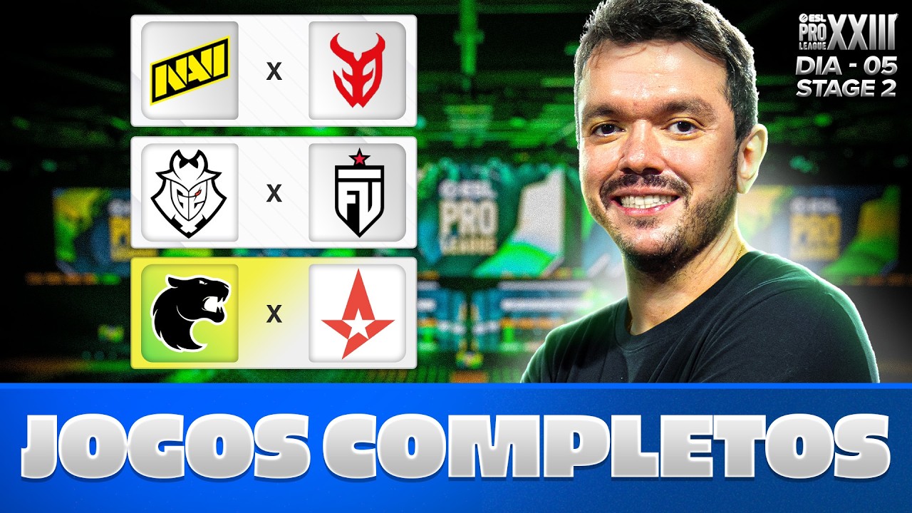 FURIA X ASTRALIS | ESL PRO LEAGUE SEASON 23 STAGE 2 | DIA 5 - !socio - Siga @Gaules