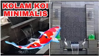 KOLAM KOI MINIMALIS. KOI POND 11 BULAN TIDAK DIKURAS MASIH JERNIH