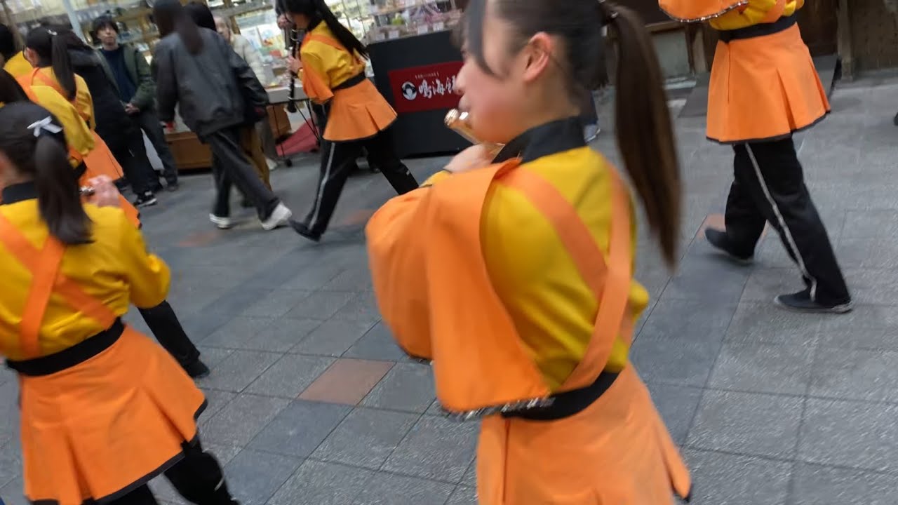 京都橘高校吹奏楽部 伏見わくわくフェスタ2026大手筋商店街パレード