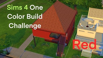 Sims 4 One Color Build Challenge Pt. 2: Red | No CC | Speed Build | Simspirational Nay