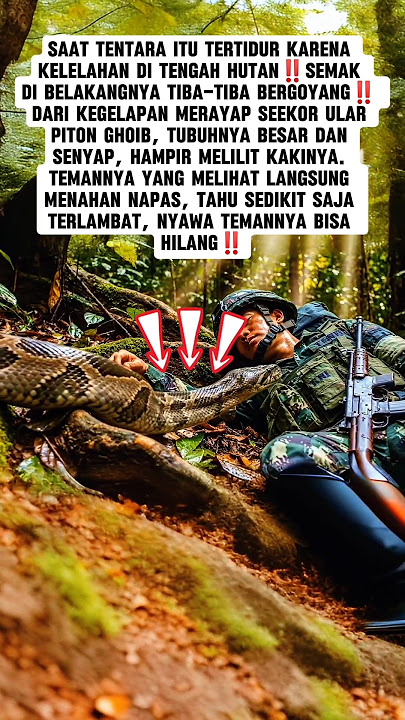 MENEGANGKAN!!!ULAR PITON HAMPIR MELIL11T TENTARA ITU‼️#shorts #shoct #fypviral