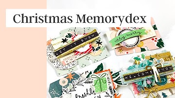 CHRISTMAS MEMORYDEX CARDS Process Video /// Embellishing Memorydex Cards using Christmas Crate Paper