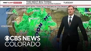 Monsoon moisture is heading to all of Colorado starting Tuesday