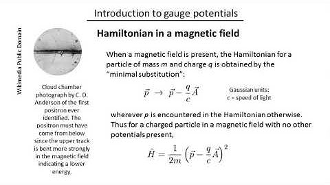 Exploring Quantum Physics || 01 Part I  Introduction to gauge potentials   magnetic fields 9 04