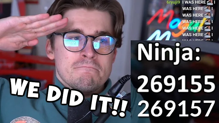 Ludwig Beats Ninja's Record Of ALL TIME subs on twitch...then calls him