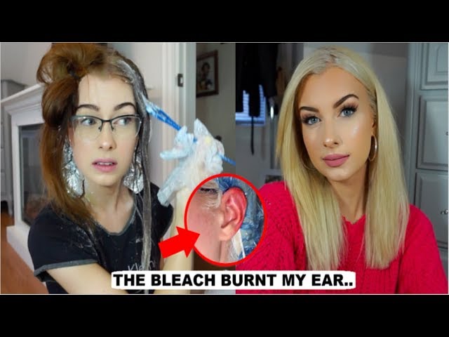 Bleaching And Cutting My Own Hair Yikes Youtube