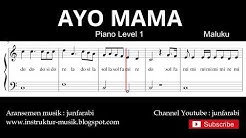 not balok ayo mama - piano level 1 - lagu daerah maluku - doremi / solmisasi  - Durasi: 2:00. 