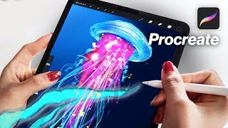 THIS IS THE DEGITAL ART！Drawing illusional jelly fish on Procreate★ screenshot 5