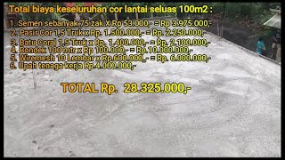 COR DAK LANTAI DAN RINCIAN BIAYANYA