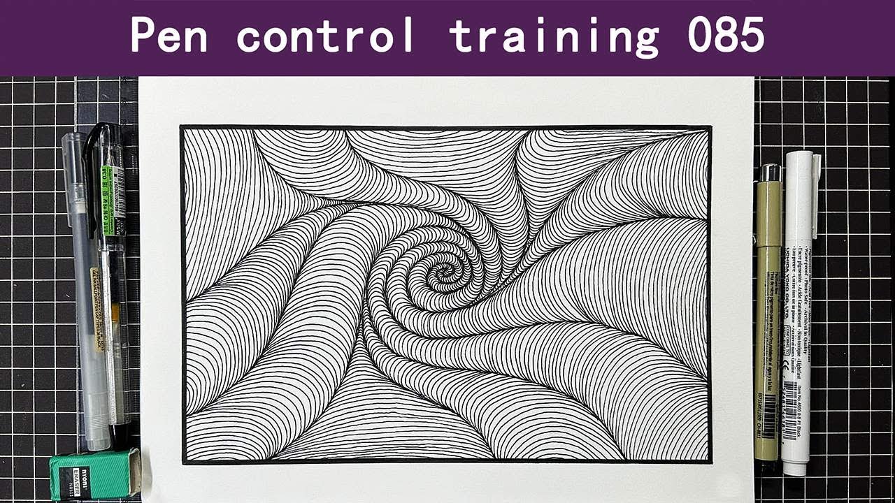 Pen control training 085 | Easiest Zentangle pattern | 控笔 | 禅绕画 | drawTige