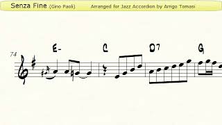Video thumbnail of "Senza Fine (Gino Paoli) - Jazz Accordion Sheet music"