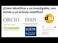 ¿Cómo Identificar 🔎 a un Investigador, una Revista y un Artículo Científico? [SUSCRIBETE 🙏👍🔔]