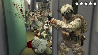 GTA 5 - ARMY Michael VS Military Base! (Saving Franklin &amp; Trevor from PRISON)