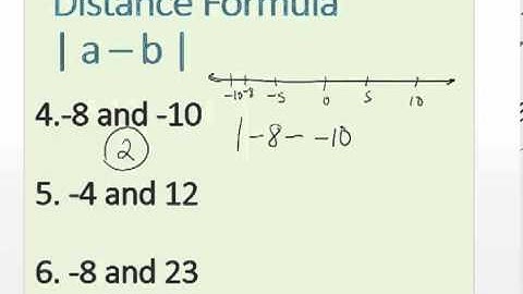 Midpoint and Distance Formula on a Number Line