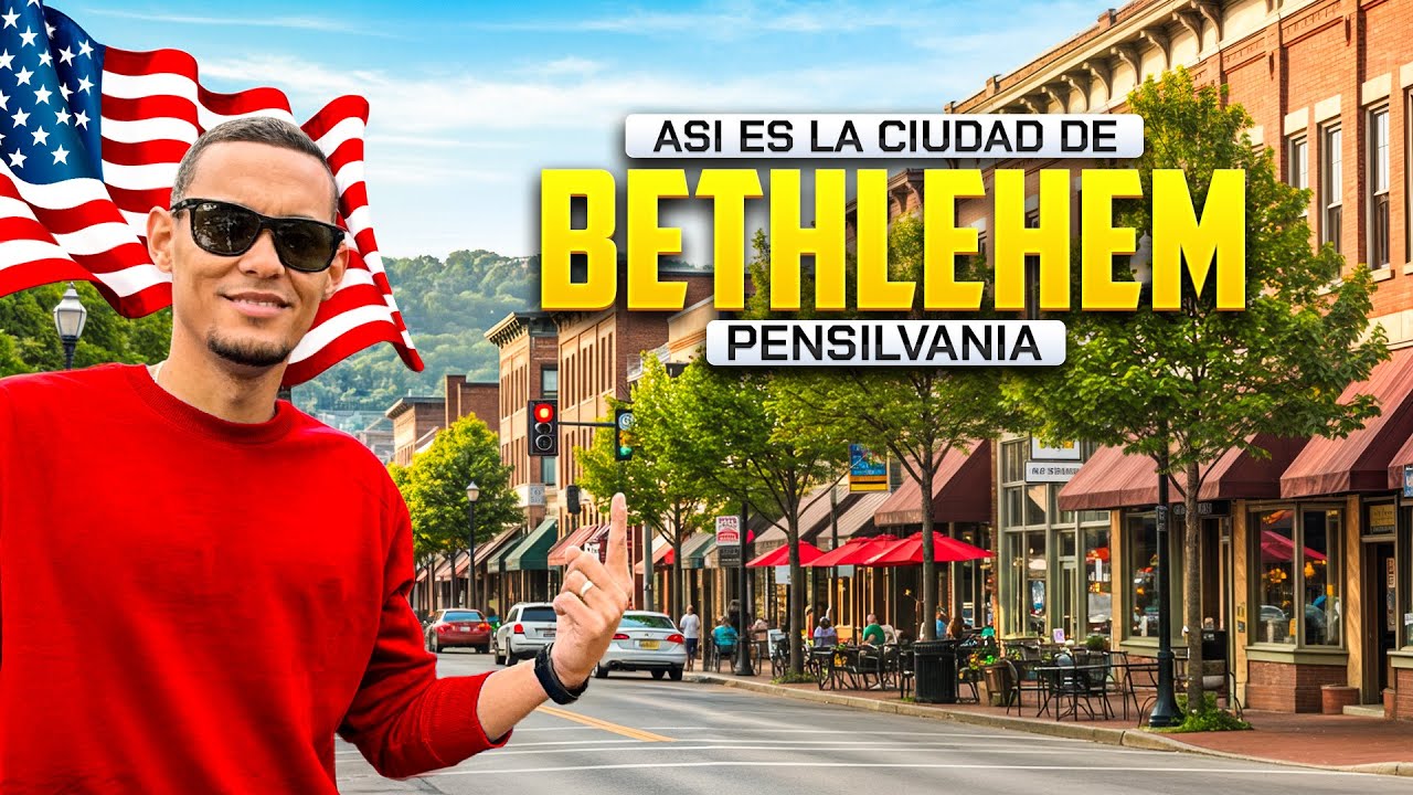 La ciudad con la calle más LINDA de ESTADOS UNIDOS  * BETHLEHEM