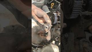 Removing worn out tensioner bearing#bearing #tensioner #viral #automotive #toyota #shorts #car