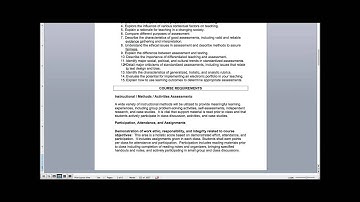 Building Blocks of Effective Online Courses: Syllabus Design