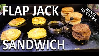 Flap Jack Sandwich on the Blackstone 22" Griddle | Ring Recipes | COOKING WITH BIG CAT 305