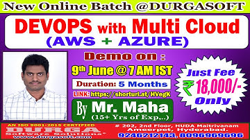 DEVOPS with Multi Cloud Online Training @ DURGASOFT
