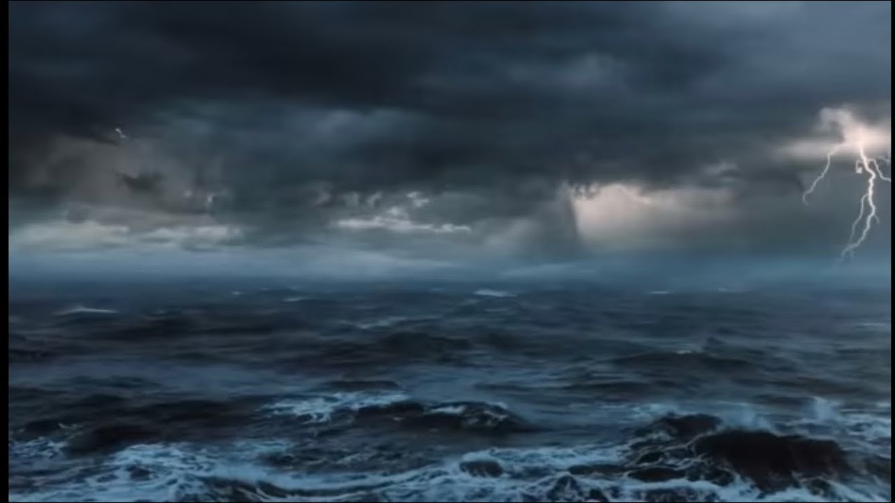 1 Hour Ocean Thunder Storm 4K