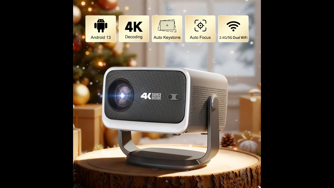 Cacacol P20 Pro Smart Led Projector - Black