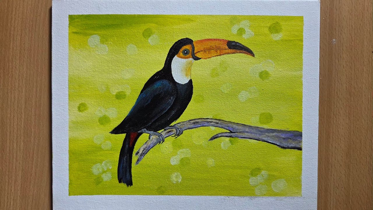 Toco toucan painting | 034 | Acrylic Painting | LoveARTfully 