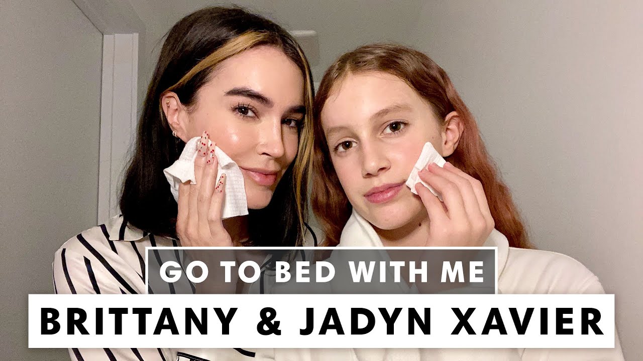 Brittany Xavier's Mother & Daughter Nighttime Skincare Routine | Go To Bed With Me | Harper's BAZAAR
