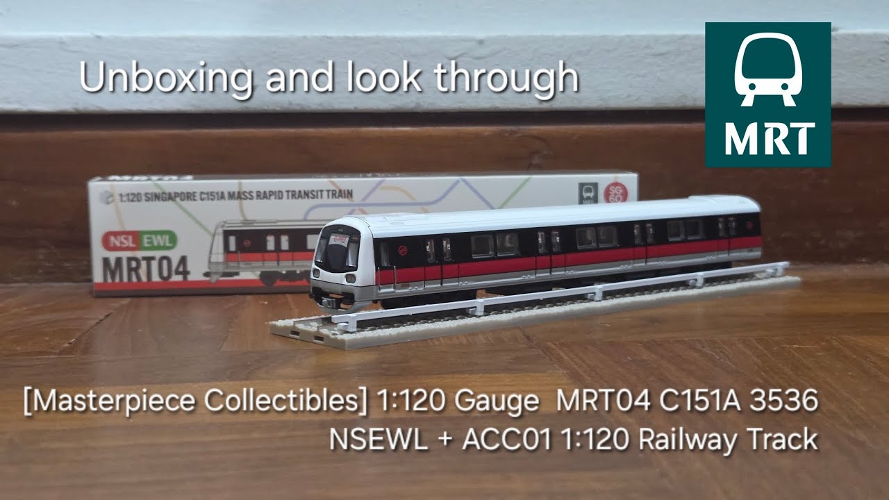 [Masterpiece] 1:120 Gauge MRT04 C151A 3536 model+ ACC01 Railway Track unboxing and look through