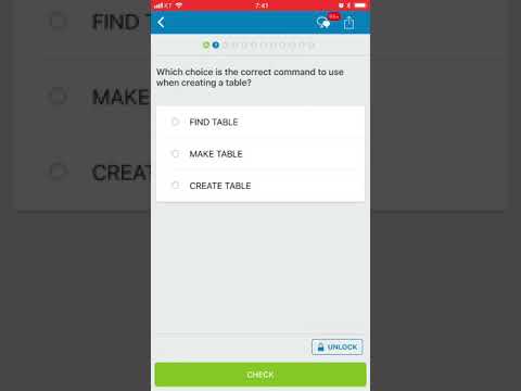 [SoloLearn SQL]CREATE TABLE構文